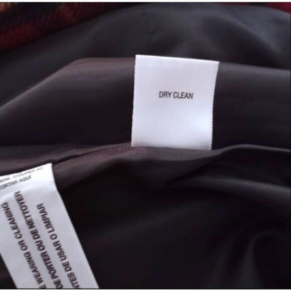 Vintage RELATIVITY RED Tartan Plaid WOOL BLEND Zip Up Bomber Jacket SHACKET SZ.1 - Picture 6 of 6